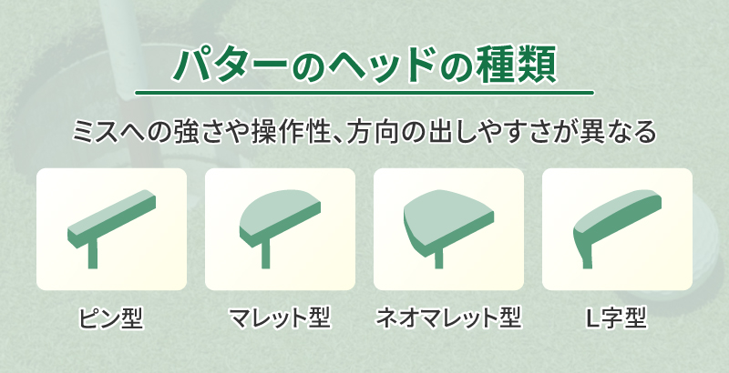 パターのヘッドの種類