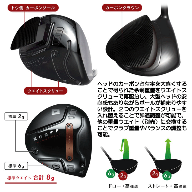 オノフ 2026 ONOFF AKA ドライバー MP-526D カウンターバランス