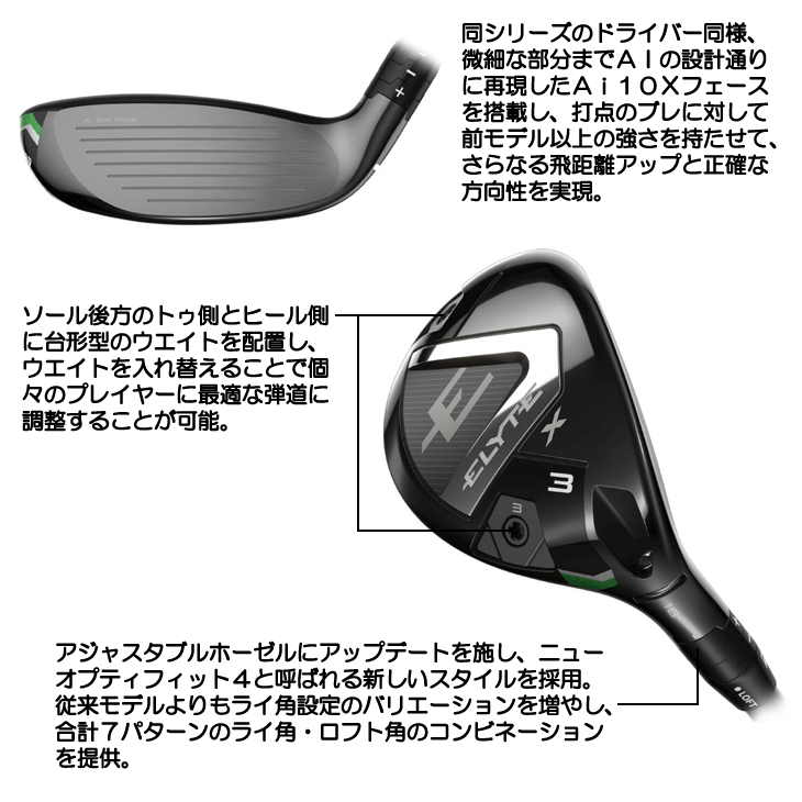 ◎Callaway　エリートX 5番ユーティリティ キャロウェイゴルフ／ELYTE／エリート X ユーティリティの口コミ評価