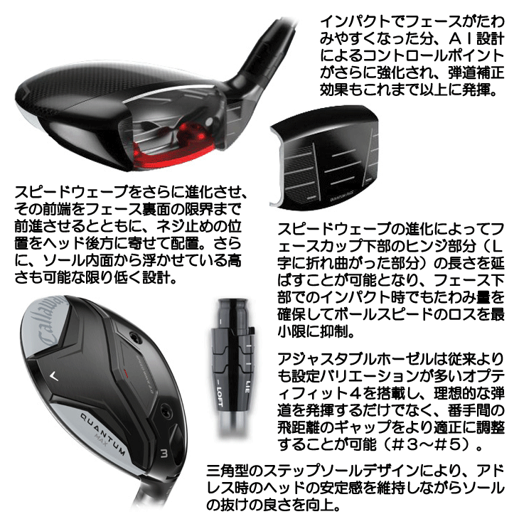 レフティー キャロウェイ QUANTUM (クアンタム) MAX フェアウェイ
