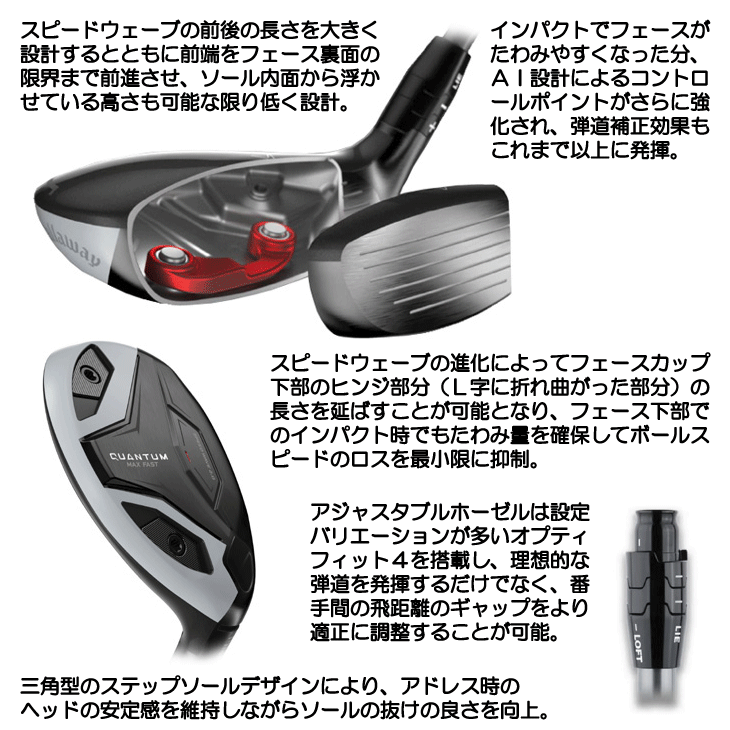 レディース キャロウェイ QUANTUM (クアンタム) MAX FAST