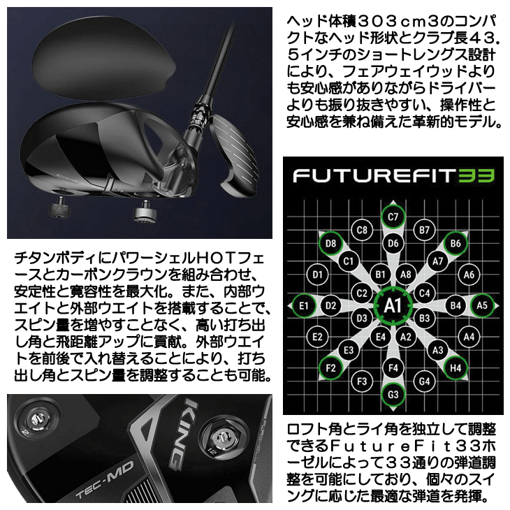 コブラ KING TEC MINI ドライバー LIN-Q for Cobra 右利き用 2026年