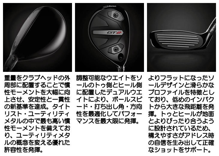 タイトリスト GT2 ユーティリティ テンセイ 1K ブルー HY65 右 タイトリスト GT2 ユーティリティ テンセイ 1K ブルー HY65 右