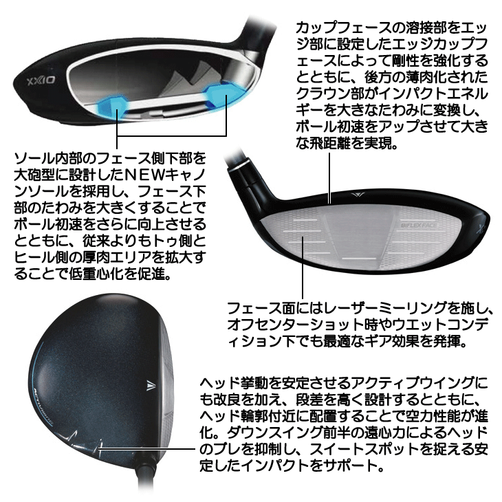 レフティー ダンロップ ゼクシオ14 フェアウェイウッド MP1400 左利き