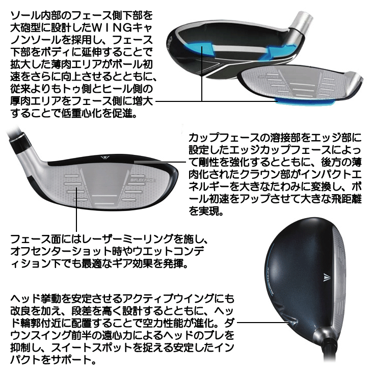 レフティー ダンロップ ゼクシオ14 ハイブリッド ユーティリティ