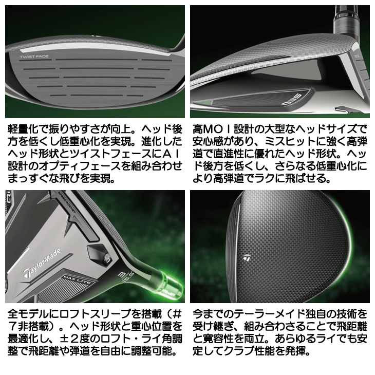 テーラーメイド Qi35 MAX LITE フェアウェイウッドエアスピーダー TM