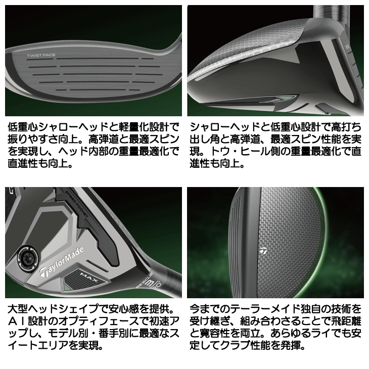 テーラーメイド Qi35 MAX LITE レスキュー エアスピーダー TM 右