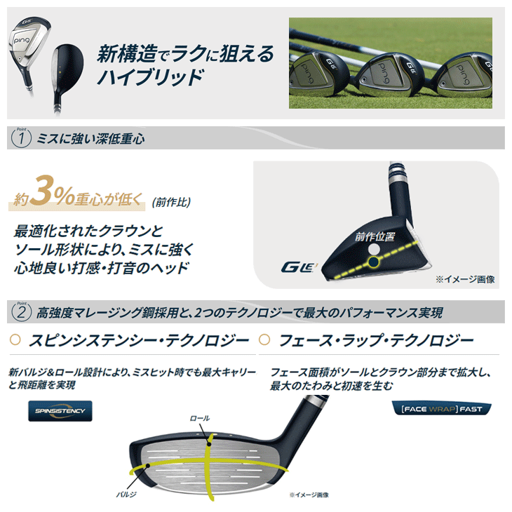 レディース ピン G LE3 ハイブリッド ULT250J ユーティリティ 女性用