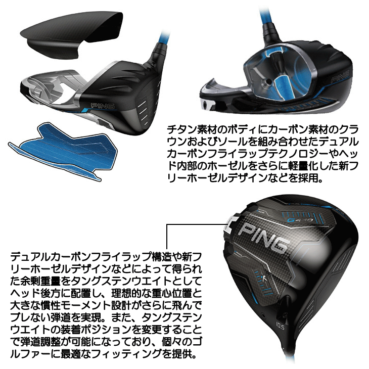 ●激レア　日本仕様●　ピンツアーブラック　75X 1W用レフティ レフティー ピン G440 K ドライバー PING TOUR 2.0 BLACK 75 左利き用