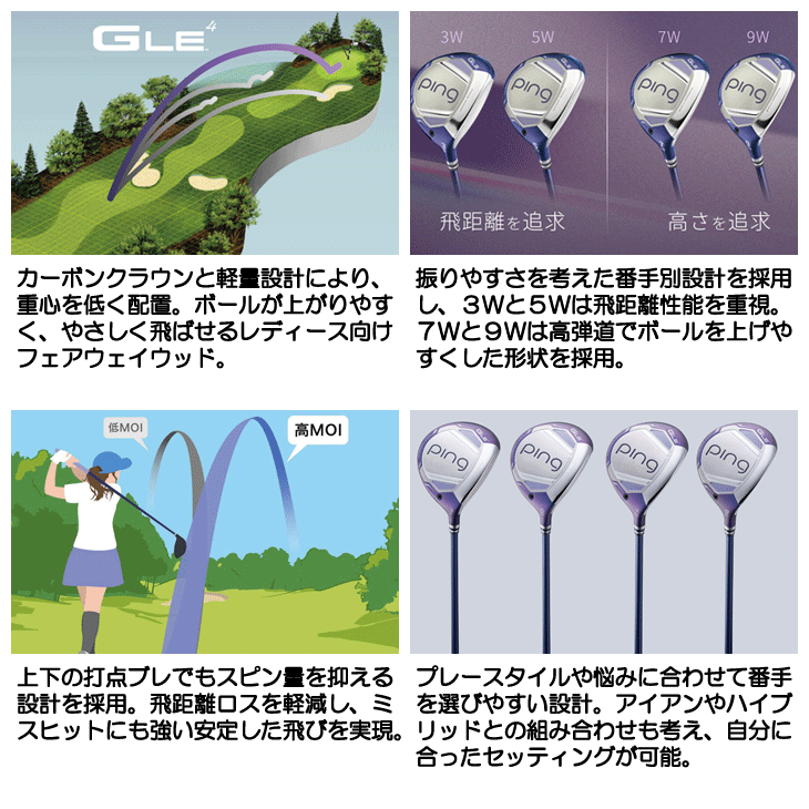 レディース ピン GLE4 フェアウェイウッド ALTA J LE 右利き用 2026年