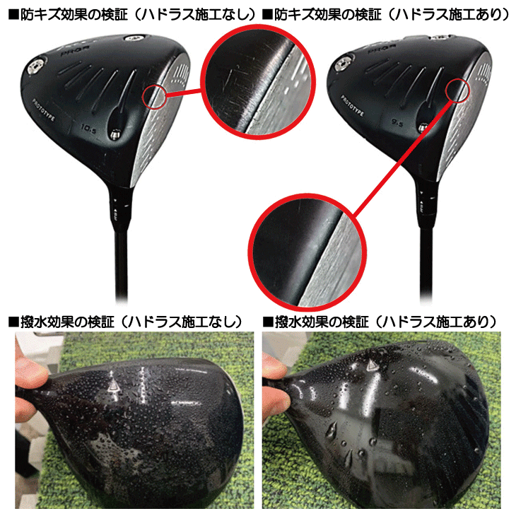 ハドラス ガラスコーティング加工 (フェアウェイウッド/ヘッド用)【防