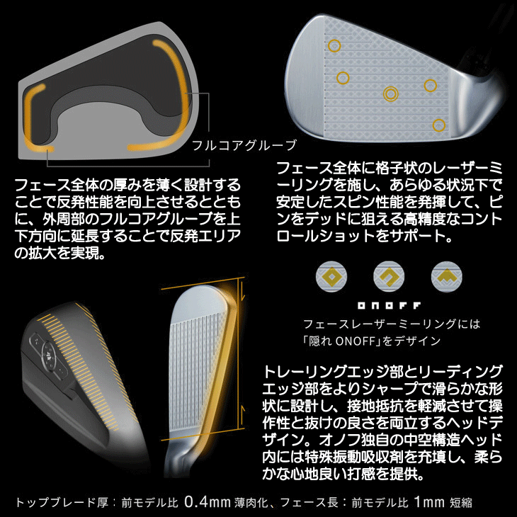 オノフ 2026 ONOFF KURO アイアン単品(#4/#5) N.S.PRO MODUS3 TOUR 110