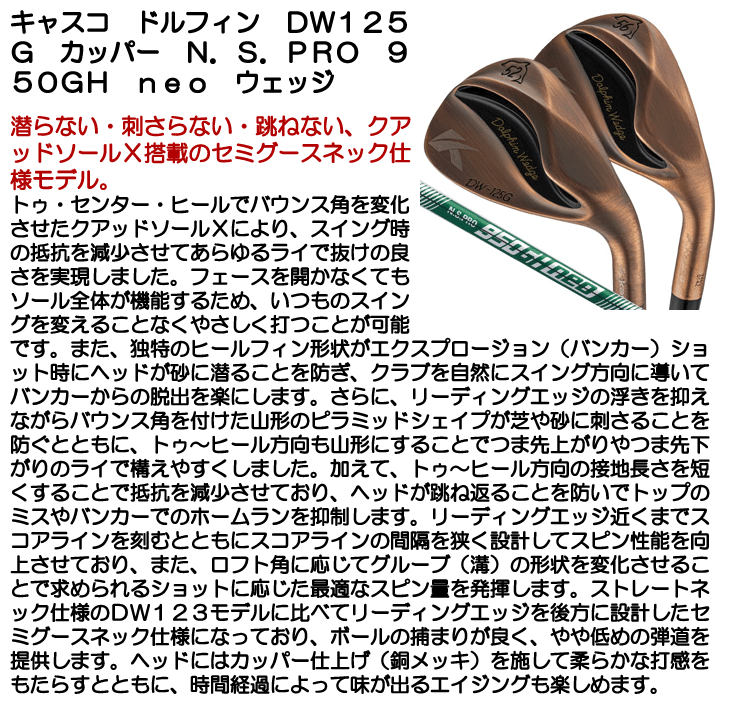 キャスコ ドルフィン DW125G カッパー N.S.PRO 950GH neo