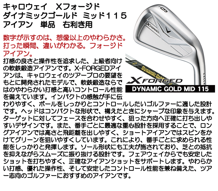 キャロウェイ Xフォージド アイアン 単品 (#5) ダイナミックゴールド