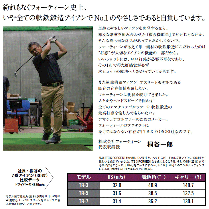 フォーティーン TB3 フォージド アイアン 単品（#5/#6） FS90iスチール