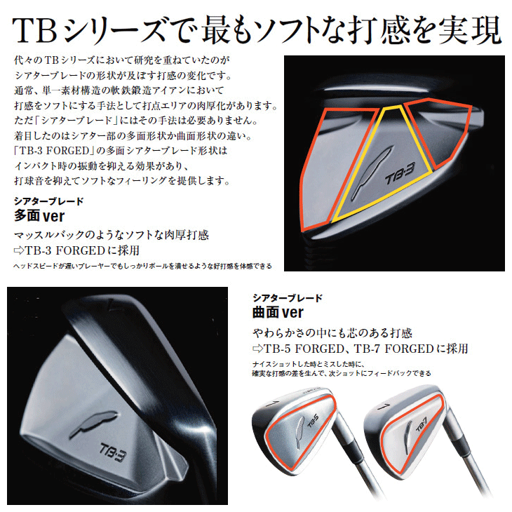 フォーティーン TB3 フォージド アイアン 4本セット（#7/#8/#9/PW