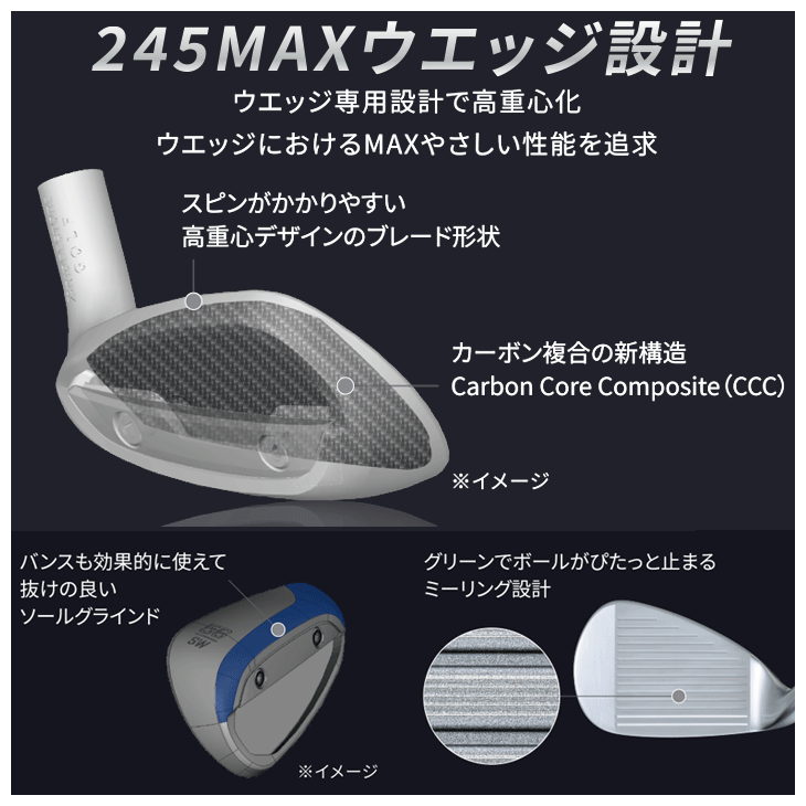 ブリヂストン 245MAX アイアン 5本セット (#7/#8/#9/PW1/PW2) VANQUISH