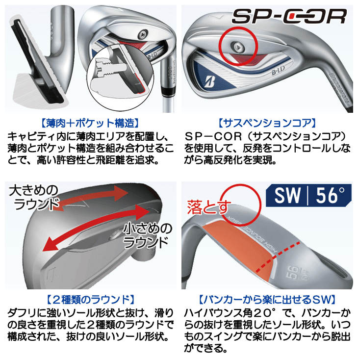 レディース ブリヂストン 2024 B-LD アイアン 5本セット (#7/#8/#9/PW