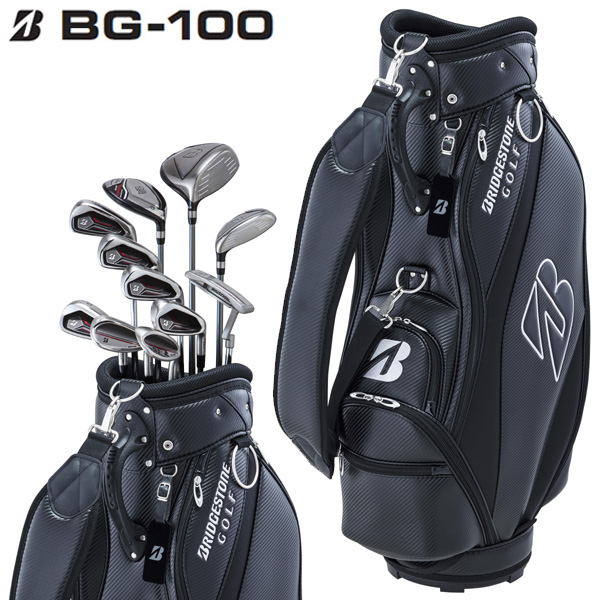 【大人気モデル】BRIDGESTONE BG-100 メンズゴルフクラブ　4本付 ブリヂストン BG-100 ブラック クラブセット キャディバッグ付き 右