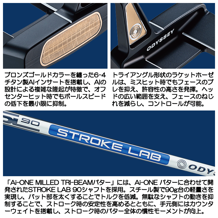 オデッセイ AI-ONE ミルド トライビーム パター 7T CH 2024 右利き用