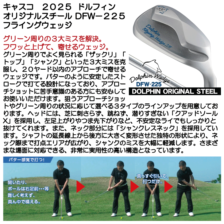 新商品ドルフィンウェッジ DFW225 55度 スチール　34インチ　正規品 新商品ドルフィンウェッジ DFW225 55度 スチール 34インチ 正規