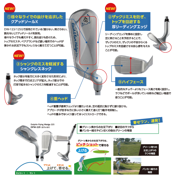 キャスコ　ドルフィンフライングウェッジ　55度 Kasco DFW-119 55度 キャスコ ドルフィン フライング ウェッジ