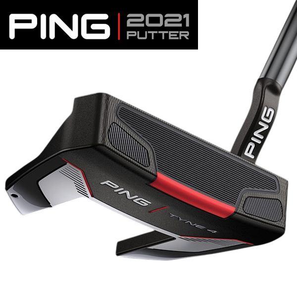 PING TYNE4 2021年モデル　パター　33インチ ピン 2021 TYNE 4 パター 右利き用 PP58ミッドサイズ ブラック/レッド