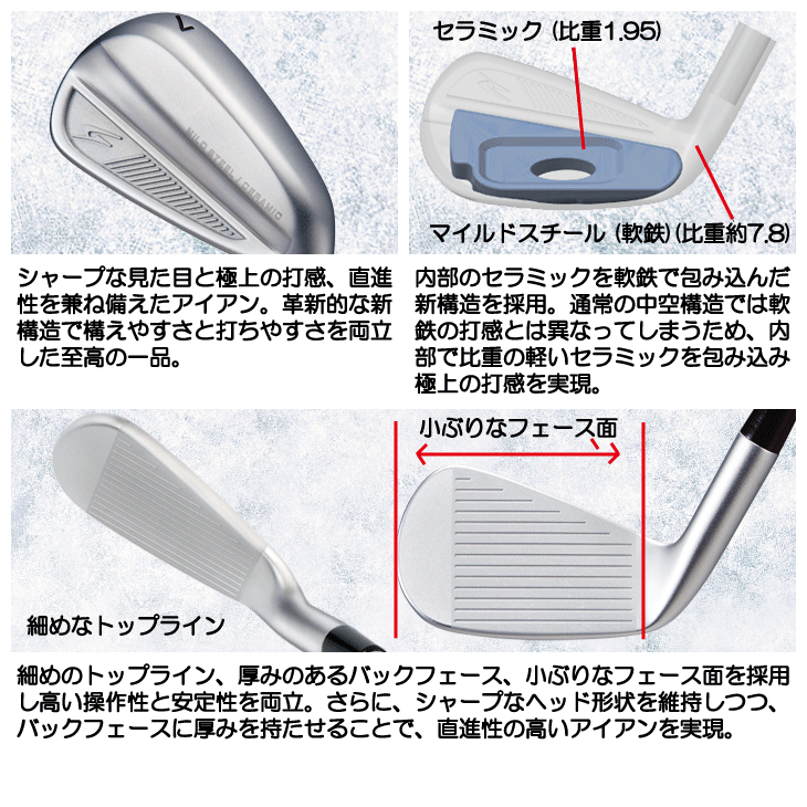 ゴールデンプリックス MC アイアン 5本セット (#6/#7/#8/#9/PW