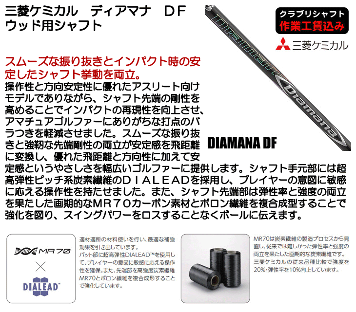 Diamana™ DF Series｜三菱ケミカル ゴルフシャフト