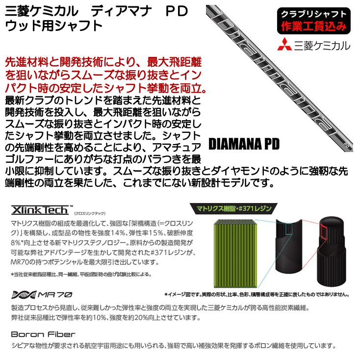三菱ケミカル ディアマナ PD ウッド用シャフト | つるやゴルフ