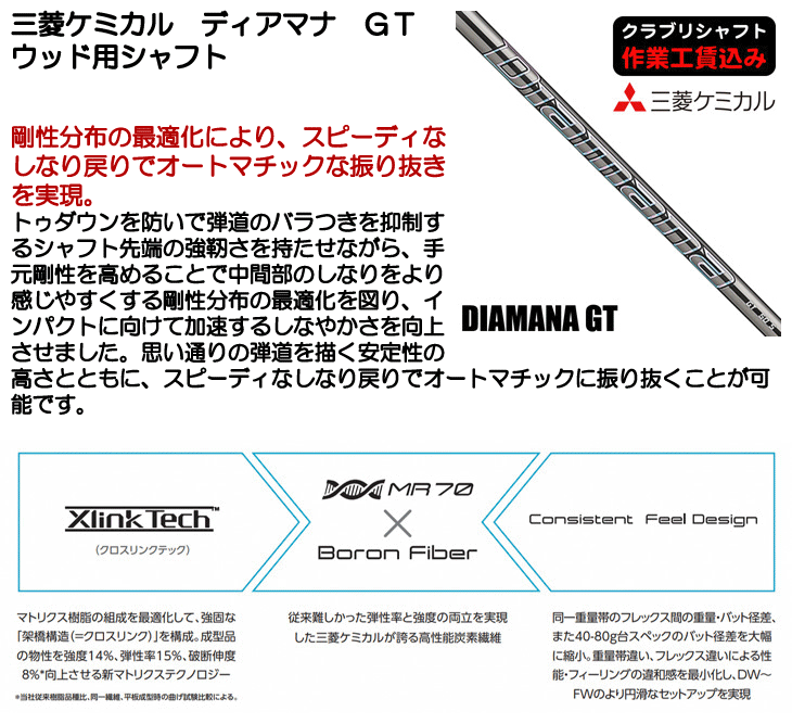 三菱ケミカル ディアマナ GT ウッド用シャフト | つるやゴルフONLINE