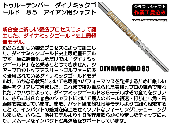トゥルーテンパー ダイナミックゴールド 85 アイアン用シャフト
