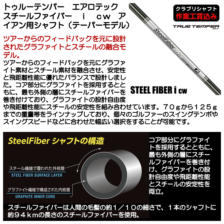 トゥルーテンパー エアロテック スチールファイバー I cw アイアン用