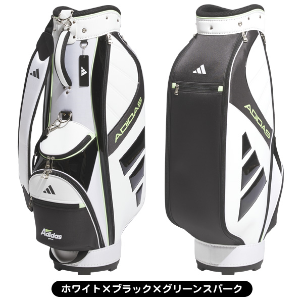 2024モデル　アディダス　キャディバッグ　軽量 9型　5分割　黒 adidas（アディダス） 付属ネームタグ名入れ無料 2024 軽量 スポーツ