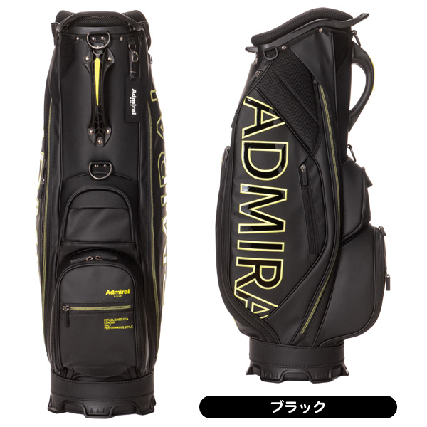 アツAdmiral Golf ゴルフバッグ 黒/黄 アドミラル ゴルフ（Admiral GOLF）（メンズ）ゴルフ キャディバッグ