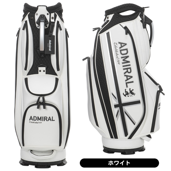 Admiral ゴルフキャディバッグ ホワイト 楽天市場】アドミラルゴルフ 軽量 9.0型 キャディバッグ