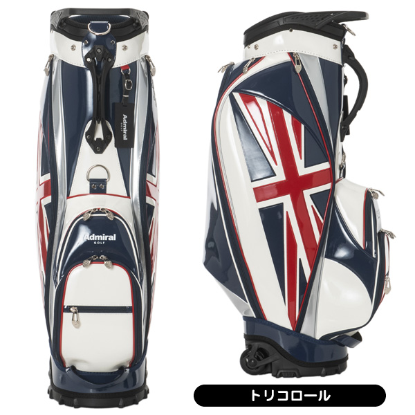 Admiral キャスター付き キャディバッグエナメル　ADMG5BC3 新品 Admiral Golf アドミラルゴルフ エナメル キャスター キャディバッグ