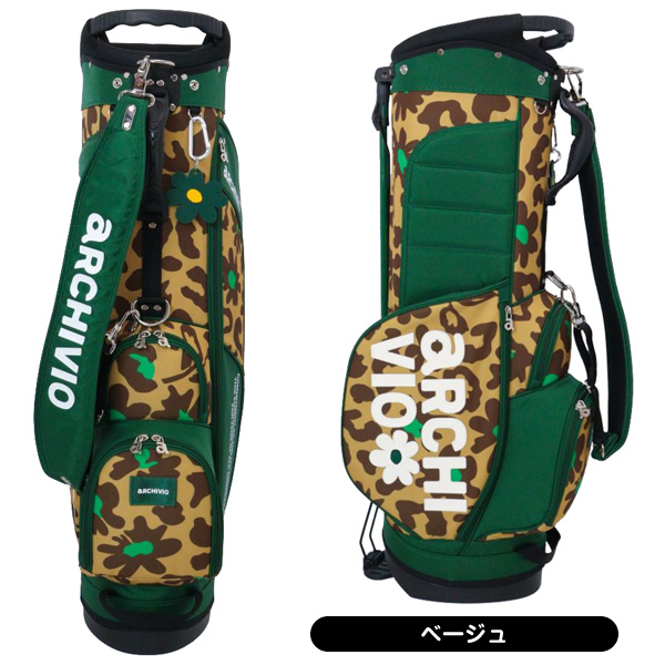 ARCHIVIO アルチビオ キャディバッグ ボーダー 星 ゴルフ アルチビオ archivio ゴルフ 2022春夏新作 レディース キャディ