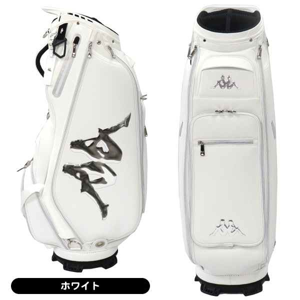 【新品】カッパ ゴルフ KP-CB0001 キャディバッグ 9型 ホワイト Kappa GOLF カッパ ゴルフ KP-CB0001 キャディバッグ 9型 カートバッグ