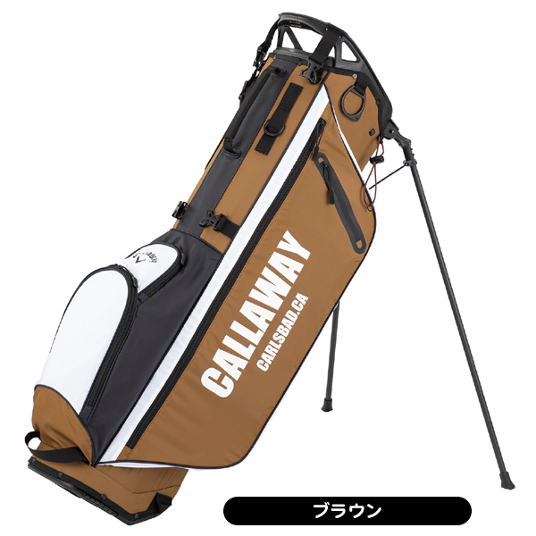 Callaway ゴルフバッグ ブラウン ベロア キャロウェイ 2023 イージーゴーイング スタンド キャディバッグ