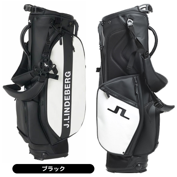 【最終価格】J.LINDEBERG グレー キャディバッグ　スタンドバッグ J.LINDEBERG × VESSEL ゴルフ シーズンプリント スタンド式