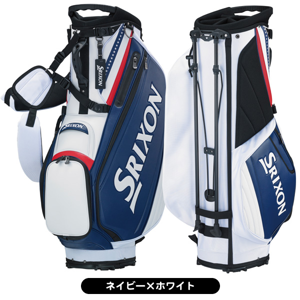 Srixon キャディバッグ ゴルフバッグ　ホワイト/ネイビー ダンロップ スリクソン キャディバッグ GGC-S220L メンズ 全米オープン