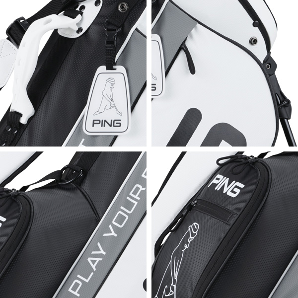 新品 PING ピン スタンド キャディバッグ ホワイト CB-P2405 cb