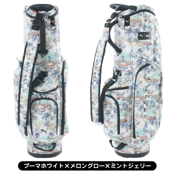 ✨激安価格✨すぐ回れます‼️プーマ‼️ゴルフバッグ付✨全て可愛いカバー付❣ミズノ‼️ゴルフクラブ✨レディース用✨ プーマ キャディバッグ 093055 メンズ レディース ゴルフ AOP ロゴ