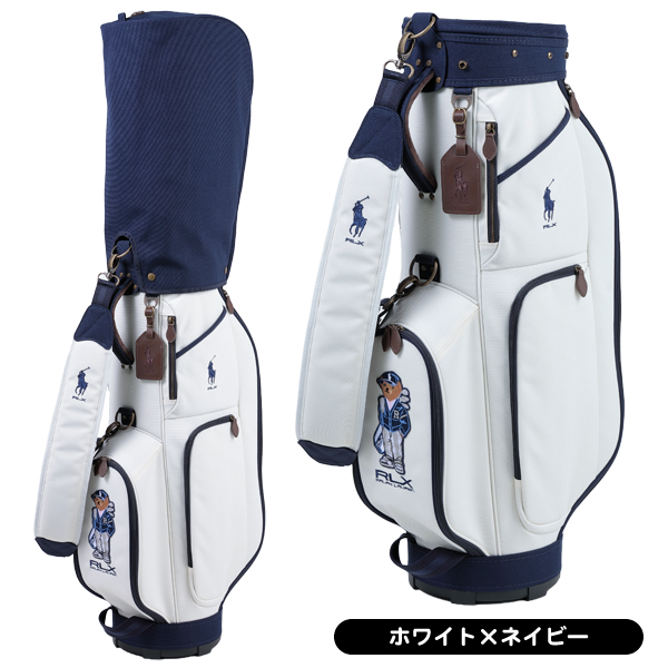 【新品】ポロ ラルフローレン キャディバッグ ゴルフバッグ ネイビー ホワイト 新品】ポロ ラルフローレン キャディバッグ ゴルフバッグ
