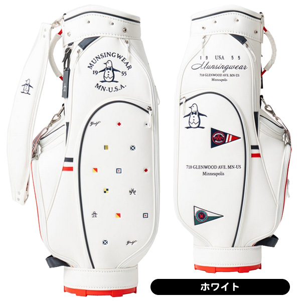 マンシングウェア 2025 MG5SCB02L 合成皮革素材 フラッグ飛び柄