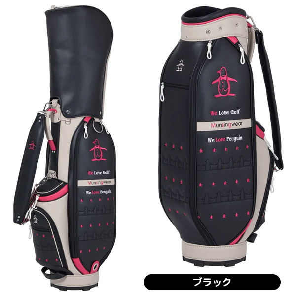 マンシング キャディバッグ MG5FCB02L 合皮素材ペンギン刺繍