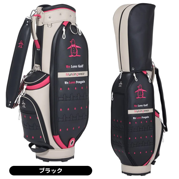 マンシング キャディバッグ MG5FCB02L レディース 合皮素材ペンギン