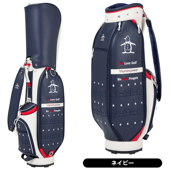 マンシング キャディバッグ MG5FCB02L レディース 合皮素材ペンギン