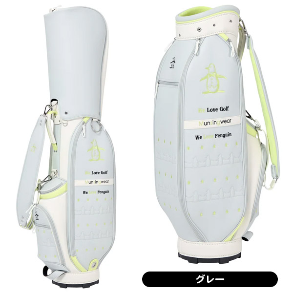 マンシング キャディバッグ MG5FCB02L 合皮素材ペンギン刺繍